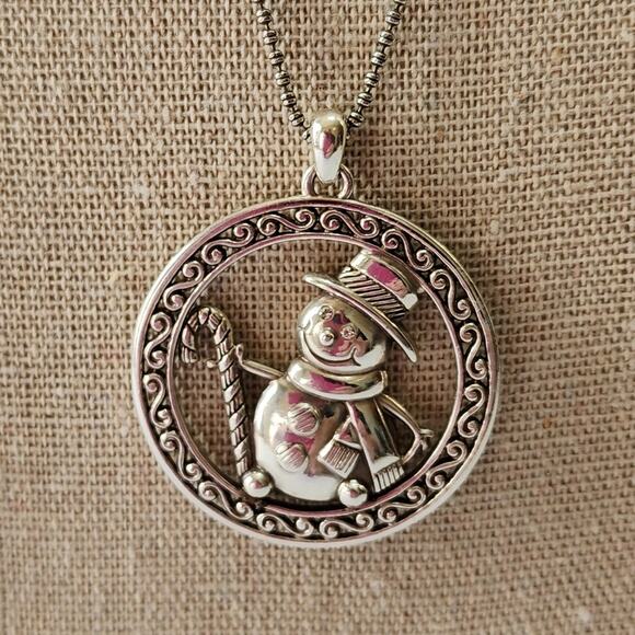 Brighton Snowman Pendant Necklace - Picture 2 of 5